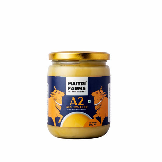 Maitri Farms A2 Gir Cow Ghee 500 ML | Maitri Farms