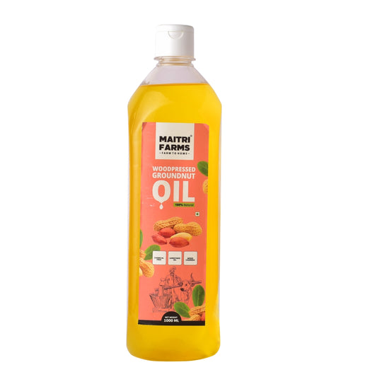 Woodpressed Groundnut Oil 1 ltr | Maitri Farms